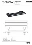 Поличка для рушників 135002180 Nero Bemeta Чехія