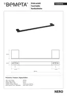 Тримач рушників 135004040 Nero 600 mm Bemeta Чехія