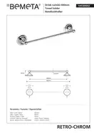 Тримач рушників 144304042 Retro 600 mm, хром Bemeta Чехія