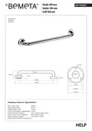 Поручень нерж.сталь 301100301 Hotel поліров. 300 mm Bemeta Чехія