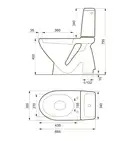 Cersanit Компакт  34  Е021 3/6 з кришкою поліпр Церсаніт (CCKZ1008048067)
