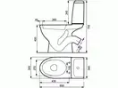 Cersanit Компакт 437 E031, кришка дюропласт (CCKZ1012071753)