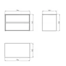 Cersanit Шафка під умивальник CREA 80 White mount countertop на стільницю Церсаніт (FZZW1008711564)