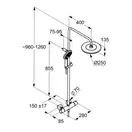 Kludi Freshline Dual Душова система, хром (6709205-00)