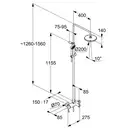 Logo Dual Shower System з змішувачем 6808305-00 верхній душ+ручний душ, хром Kludi НІМЕЧЧИНА