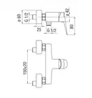Змішувач для душу NOBILI BLUES BS101130CR Nobili