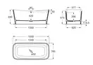 Ванна з штучного каменю Roca Maui 155х70, білий (A248502000)