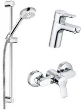 Kludi Pure & Easy Набір змішувачів умивник+душ, хром (378450565)
