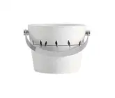 Раковина підвісна або накладна 8804V BUCKET 40R 40,5х54 см, з тримачем рушника хром, декор Swallows(Ластівки) Scarabeo