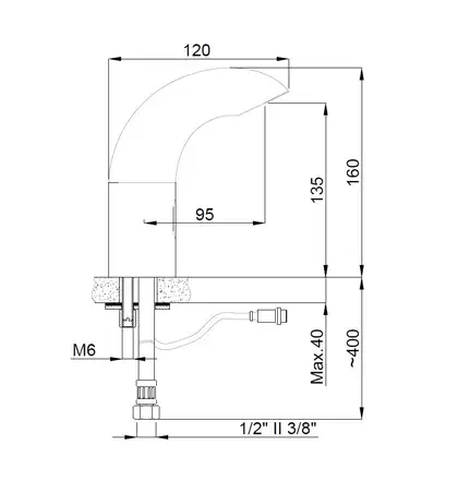 15454521 Solo Photocell Змішувач для раковини на фотоелементах, підкл. 1/2, хром Adell (15454521) 15454521 Solo Photocell Змішувач для раковини на фотоелементах, підкл. 1/2, хром Adell (15454521)