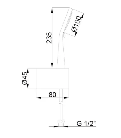 Adell 15786010 Lido лійка руч. для душу з тримачем, 3-реж, шланг 150 см, хром