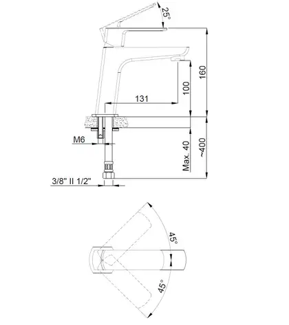 15964501 Kubo Regular Змішувач для раковини підкл. 1/2, хром Adell (15964501) 15964501 Kubo Regular Змішувач для раковини підкл. 1/2, хром Adell (15964501)
