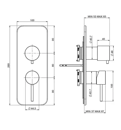 Fima Carlo Spillo Up Смеситель для душа, черный матовый (F3039X6NS) Fima Carlo Spillo Up Смеситель для душа, черный матовый (F3039X6NS)