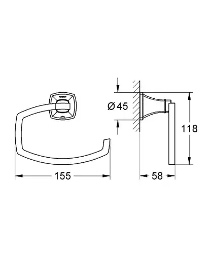 Тримач туалетного паперу Grohe Grandera (40625000)