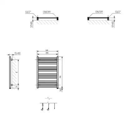 Рушникосушка 780x530 Marlin One WWMRN078053KS95E1P Terma