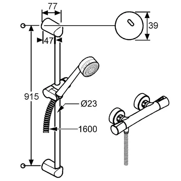 ZENTA Shower DUO (душ.сист.+зміш-терм.душ) 6057705-00,KLUDI (6057705-00) ZENTA Shower DUO (душ.сист.+зміш-терм.душ) 6057705-00,KLUDI (6057705-00)