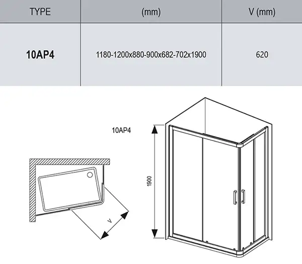 Душова кабіна 10AP4-120/90 полір. алюм. Transparent Ravak Чехія (0ZVG70C00Z1) Душова кабіна 10AP4-120/90 полір. алюм. Transparent Ravak Чехія (0ZVG70C00Z1)