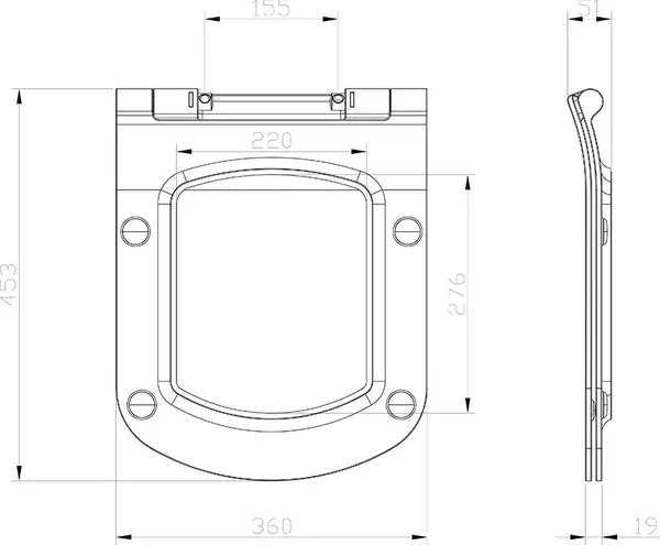 Сидіння з кришкою WC Classic RimOff, біле Ravak Чехія (X01673)