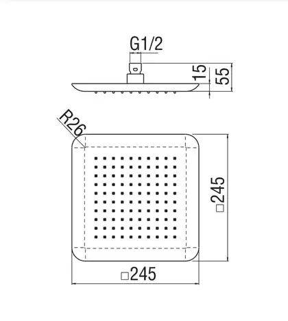 AD139/122CR Верхній душ квадрат 245 мм хром Nobili ІТАЛІЯ (AD139/122CR) AD139/122CR Верхній душ квадрат 245 мм хром Nobili ІТАЛІЯ (AD139/122CR)