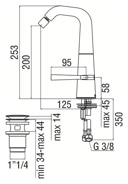 LK00119/2CR Змішувач для біде з дон клапаном хром Nobili ІТАЛІЯ (LK00119/2CR) LK00119/2CR Змішувач для біде з дон клапаном хром Nobili ІТАЛІЯ (LK00119/2CR)