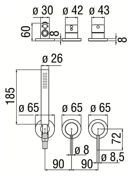 Nobili Змішувач для ванни WESK100/1TCR, хром (WESK100/1TCR) Nobili Змішувач для ванни WESK100/1TCR, хром (WESK100/1TCR)