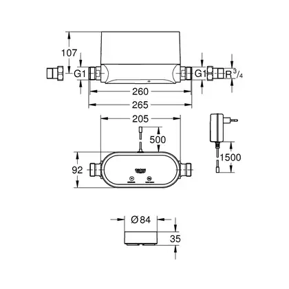 Grohe Sense Kit Интеллектуальный контроллер воды с датчиками (22502LN0) Grohe Sense Kit Интеллектуальный контроллер воды с датчиками (22502LN0)