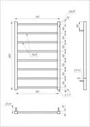 Genesis Aqua Полотенцесушитель Genesis-Aqua Flat 80x53 см (1201)
