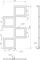 Genesis Aqua Полотенцесушитель Genesis-Aqua Fito 100x53 см, белый (46021)