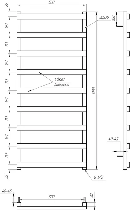 Genesis Aqua Полотенцесушитель Basis (10003) Genesis Aqua Полотенцесушитель Basis (10003)