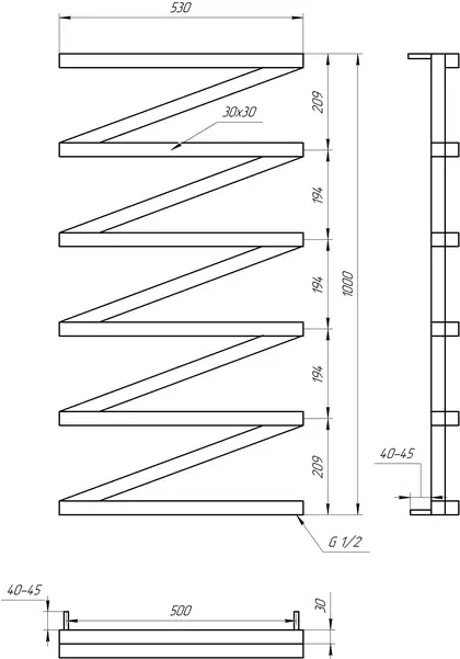 Genesis Aqua Электрический полотенцесушитель Genesis-Aqua ZigZag 100x53 см, белый (42022) Genesis Aqua Электрический полотенцесушитель Genesis-Aqua ZigZag 100x53 см, белый (42022)