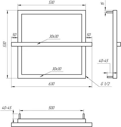 Genesis Aqua Электрический полотенцесушитель Genesis-Aqua One 53x53 см, белый (47012) Genesis Aqua Электрический полотенцесушитель Genesis-Aqua One 53x53 см, белый (47012)