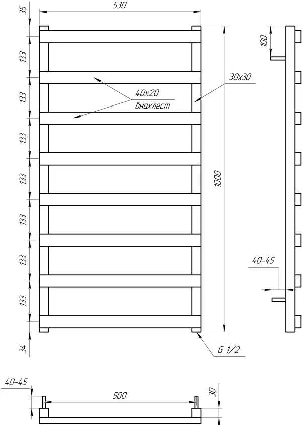Genesis Aqua Полотенцесушитель Basis (10002) Genesis Aqua Полотенцесушитель Basis (10002)