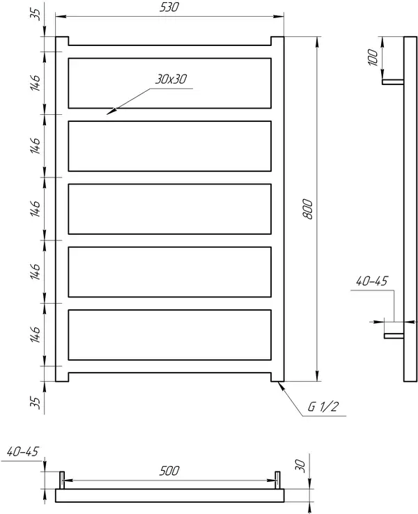 Genesis Aqua Полотенцесушитель Bud (30001) Genesis Aqua Полотенцесушитель Bud (30001)
