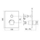 Смеситель для душа Paffoni Compact Box (цвет - чёрный матовый) (CPM513NO)