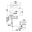 Смеситель для раковины Paffoni Elle (цвет - хром), с донным клапаном Clic-Clac (EL071KCR)