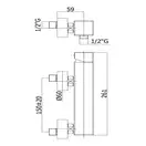 Смеситель для душа Paffoni Level (цвет - хром), с душевым гарнитуром (LEC168RCR)