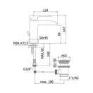 Смеситель для раковины Paffoni Level (цвет - хром), с донным клапаном Clic-Clac (LES071KCR)
