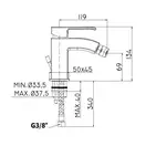 Смеситель для биде Paffoni Level (цвет - хром), без донного клапана (LES131CR)
