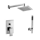 Душевая система Paffoni ELLE Shower скрытого монтажа со смесителем на 2 потребителя и верхним душем 200 х 200 мм (цвет - хром) (KITEL015CR)