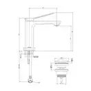 Смеситель для раковины Paffoni Tilt (цвет - хром), с донным клапаном Clic-Clac (TI071KCR)