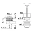 Донный клапан Clic-Clac Paffoni Light (цвет - Honey gold spazzolato / Матовое медовое золото) (ZSCA050HGSP)