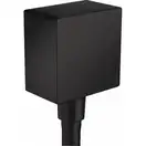 HANSGROHE  FixFit Шланговое подсоединение Square с клапаном обратного тока, цвет покрытия чёрный матовый (26455670) фото 1 Aquada.com.ua