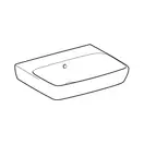 Раковина подвесная Geberit Selnova Square 55 х 44 см, без отверстия под смеситель (500.291.01.1)
