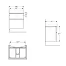 Тумба под раковину Geberit Smyle Square 58,4 см, песочно-серый глянцевый (500.352.JL.1)
