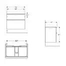 Тумба под раковину Geberit Smyle Square 73,4 см, песочно-серый глянцевый (500.353.JL.1)