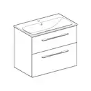 Тумба с раковиной Geberit Selnova Square slim rim 80 см, лава матовая (501.241.00.1)