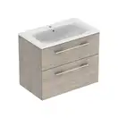 Тумба с раковиной Geberit Selnova Square slim rim 80 см, орех светлый (501.243.00.1)