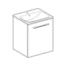 Тумба с раковиной Geberit Selnova Square slim rim 55 см, лава матовая (501.249.00.1)