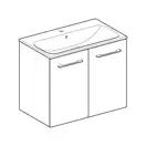 Тумба с раковиной Geberit Selnova Square slim rim 80 см, орех тёмный (501.258.00.1)