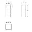 Шкафчик Geberit Selnova Square 33 х 29,7 х h85 см, орех тёмный (501.278.00.1)